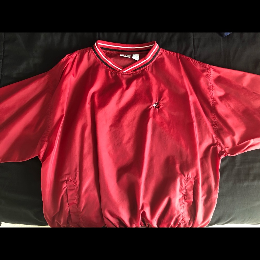 Red windbreaker